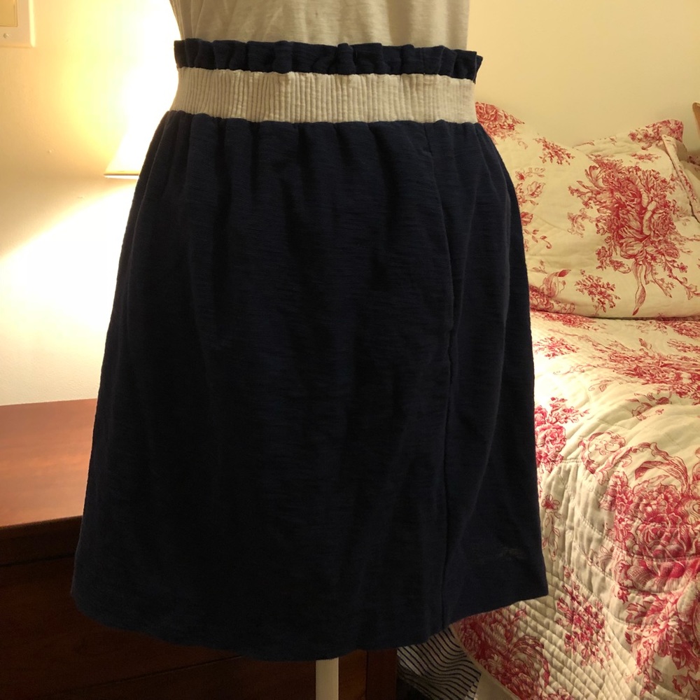 EUC - Vineyard Vines Navy and white cotton skirt